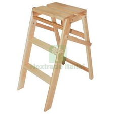 1PZ SGABELLO LEGNO 3 GRADINI: