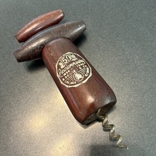 1940 D Recher & Co Chicago Illinois Copex France cavatappi in legno vintage da bar