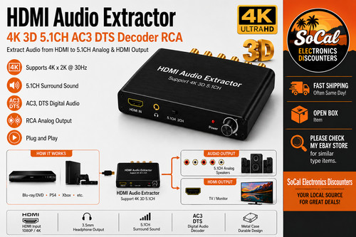 Estrattore audio hdmi 3d - hdmi, 4k