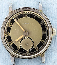 Lotto orologio fantasia C1033 uomo Works Buren art deco campo militare manuale sub quadrante