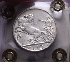 NL* VEIII 10 LIRE ARGENTO BIGA