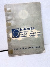 Auto Giulietta uso e manutenzione