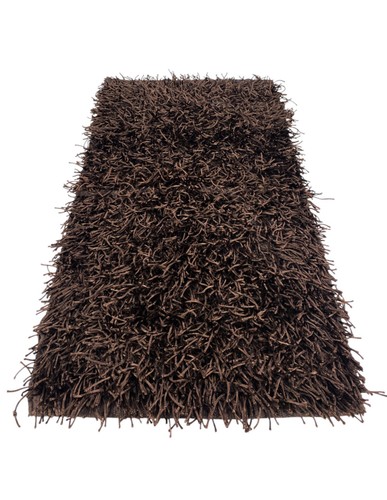 Tappeto shaggy marrone moderno - tappeto,
