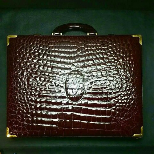 Cartier crocodile attache case - crocodile,