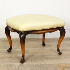 Antico Sgabello da per Pianoforte in legno panchetta panca imbottita poggiapiedi
