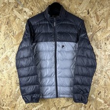 Fila Piumino Puffer Giacca Cappotto Leggero Contrasto Grigio Medio