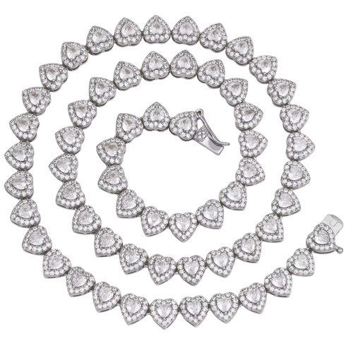 Collier tennis cristal - de, en