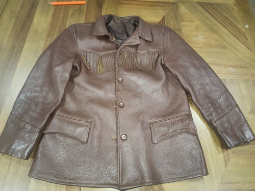 Giacca cappotto pelle marrone