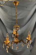 Antique 3 Arm Chandelier with