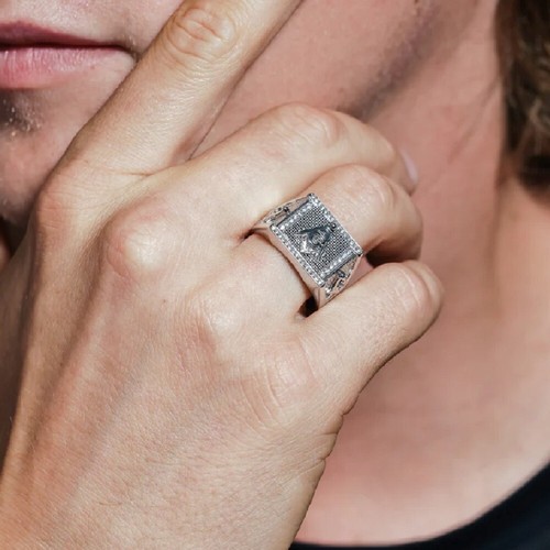Anello massonico argento - in,