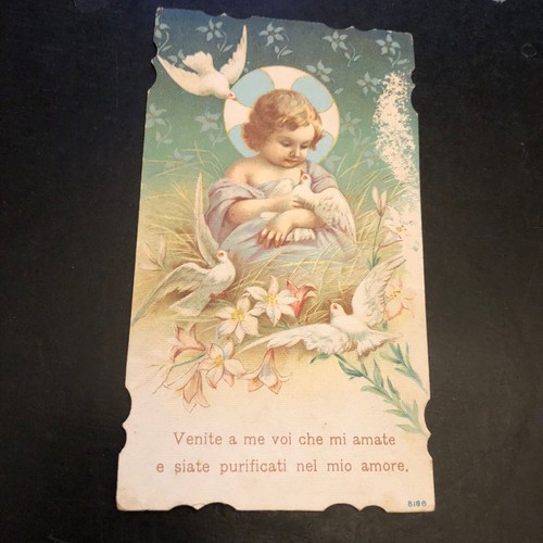 Antico santino gesu bambino - antico,