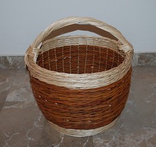 Cesto portalegna vimini con manico cesta contenitore legna