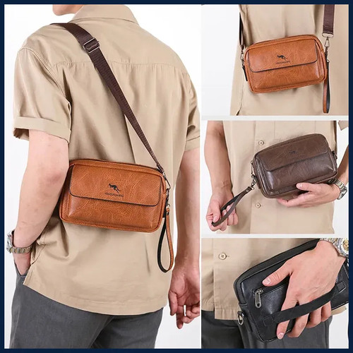 Leather men clutch bag - pu,