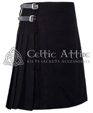 Solid Black  Tartan 8 Yard