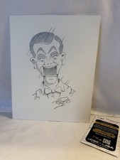 Tim Jacobus manichino schiaffo pelle d'oca autografato e schizzato 8x10 JSA COA