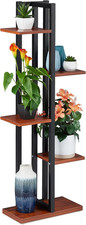 Scaffale Portafiori, Colonna Portavasi Da Interno Con 5 Mensole, Porta Piante, 1