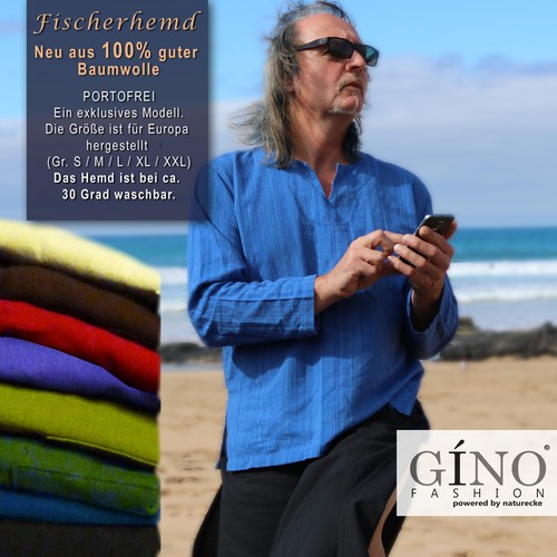 Nuova camicia pesca - camicia, hippie