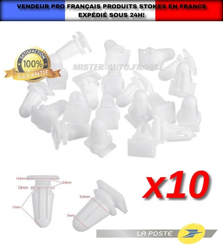 10x clips fixation - seuil, porte