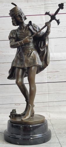 Statua menestrello bronzo