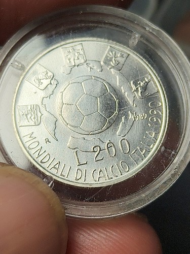 Moneta 200 lire argento - lire, 1989
