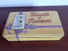 STORICA SCATOLA IN LATTA BISCOTTI AL PLASMON MILANO. DELL'EPOCA