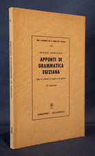 Sergio Donadoni, Appunti di grammatica egiziana. Cisalpino 1977. Segni Parole