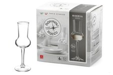 Set 6 Calici Bicchieri Grappa in Vetro riserva 8 cl bormioli