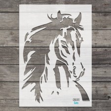 Faccia di cavallo STENCIL decorazione animale arte da parete modello riutilizzabile creare tagli artigianato