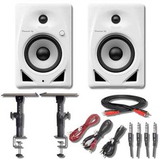 Pioneer DM-50D-W Monitor desktop attivi 5" (bianco) con supporti e cavi