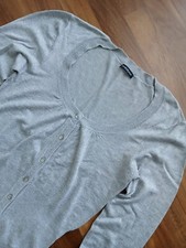 MOTIVI maglia cardigan donna M grigio perla maglione viscosa con bottoni 