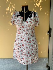 Vestito corto donna mini abito sexy elegante estivo rosa Fiorellini