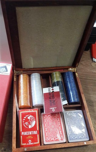 Scatola legno poker - in,