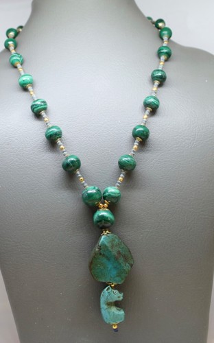 Antica collana malachite - antica,