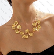 Zara Dup FOGLIE D'ORO collare COLLANA girocollo audace CATENA ORO FOGLIA alloro