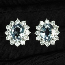 Orecchini fatti a mano in argento sterling 925 6,25 ct alessandrite con cambio colore sorprendente