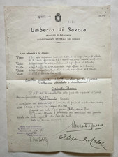 Umberto Savoia Firma Documento