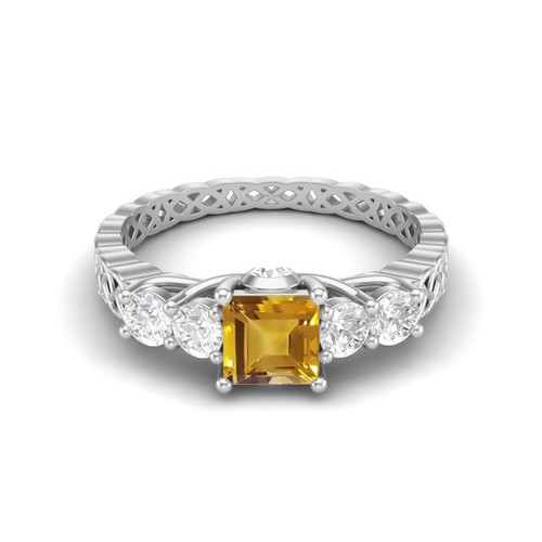 75ct square citrine 925 - 0.75ct,