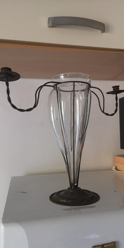 Porta candele con vaso - porta,