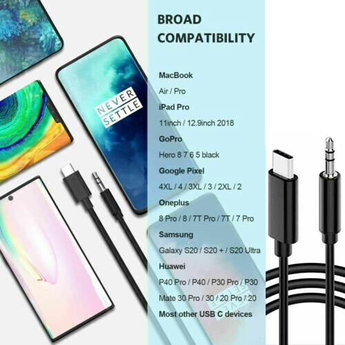 1pcs tipo usb 3 5mm - c, 3,5mm