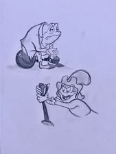 Disegni Disney Realizzati A Mano, Matita Su Carta