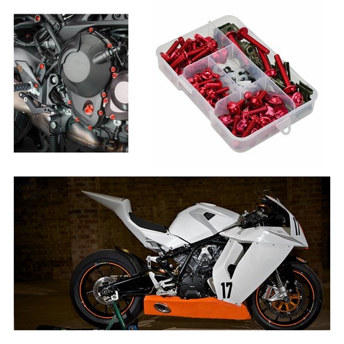 Red motorcycle fairing bolt - fairing,