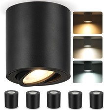 6 Pezzi Faretti Neri Led