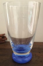 IVV bicchiere vetro alto trasparente/azzurro h.14 cm. campionario