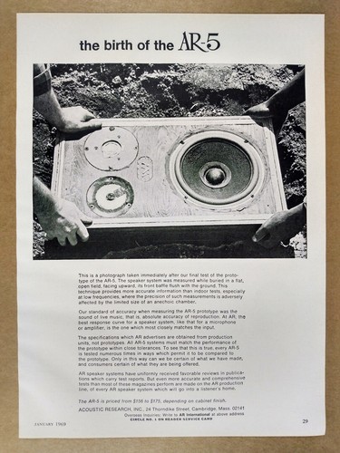 Acoustic research 1969 - research, ar-5