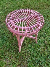 TAVOLINO TONDO IN MIDOLLINO ROSA 43 X 48h CM