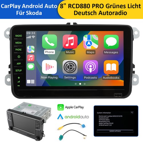 Mib carplay verde rcd880 - 8",