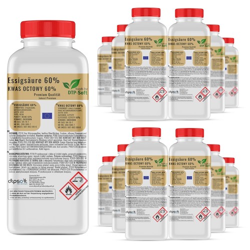 15l acido acetico - 15l, 60%