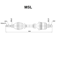 SEMIASSE ANTERIORE BILATERALE RENAULT R4 - R5 - R6 - RODEO 5 MSL PER 7701348098