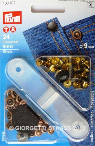 Rivetti 9mm prym rame antico - rivetti,