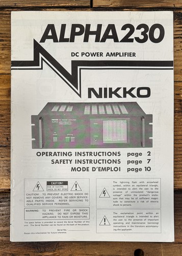 Amplificatore nikko alpha 230 - nikko,